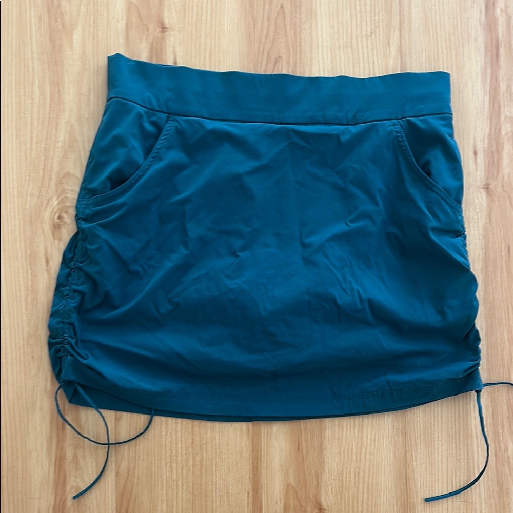 Teal Skirt with under shorts with Side draw string and pockets